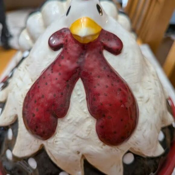 "Rise and Shine" Hen Cookie jar/soup tureen by Fitz and Floyd *Vintage* - Picture 5 of 8